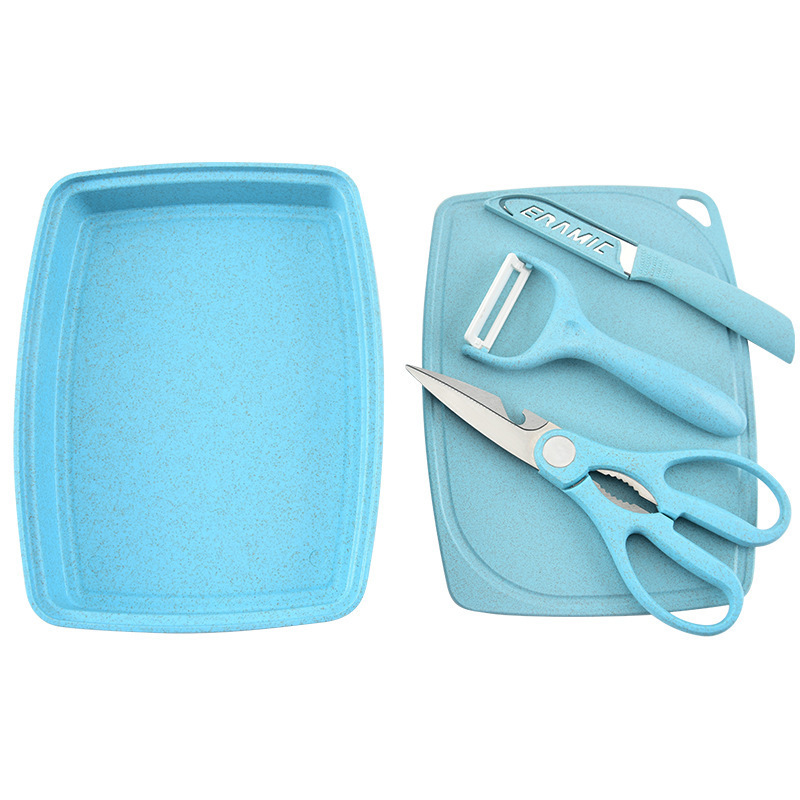 Shuai Sheng Baby Food Supplemental Plate Set Baby Wheat Pail Plate Fruit Cutter Shear Plate Fruit