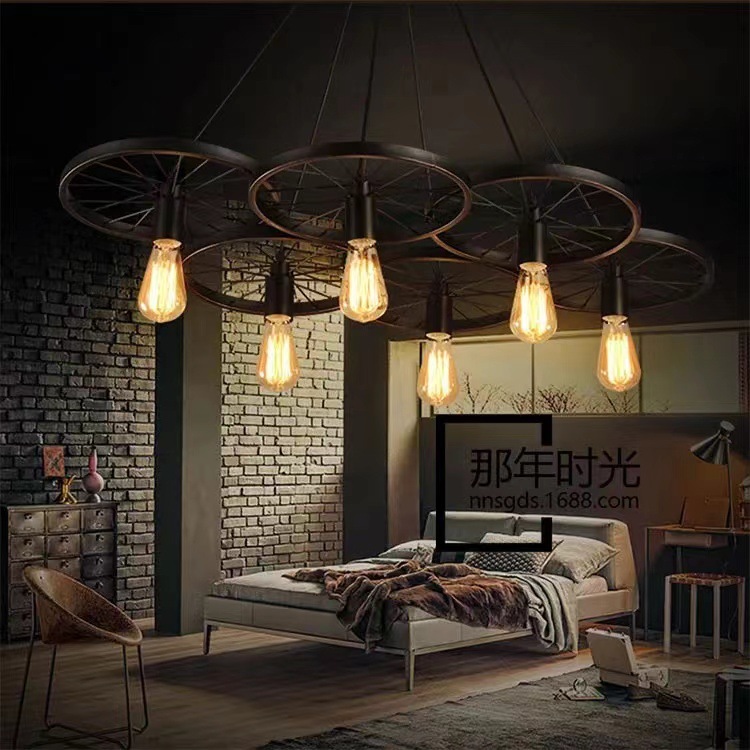 Lámpara de viento industrial loft creativo restaurante bar bar de hierro forjado café en línea retro retro retro lujo lujo lujoso