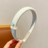 синий笑脸花双拼海绵发箍