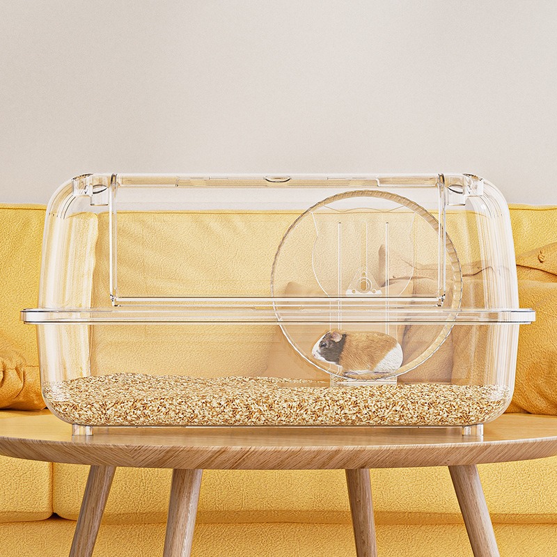 Jaula Transparente de Acrílico para Hámster de Plástico PET Acrílico Impermeable Desmontable para Hámsteres