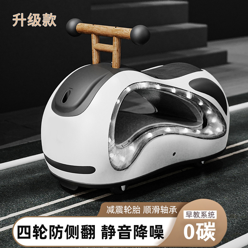 Coche de patinaje de maní para niños de 1 - 3 años de edad, coche de patinaje para niños y niñas se puede sentar en un coche de juguete anti-rollback deslizante