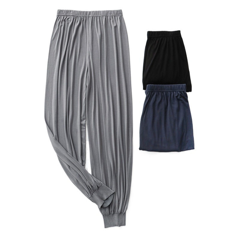 2024年メンズホームパンツ モダールパジャマ 春秋薄手 ゆったり快適 ワイドレッグパンツ ホームウェア 通気性抜群