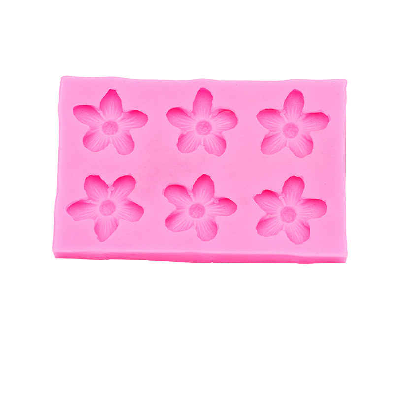 DIY tridimensional pequeña flor silicona fondant molde de yeso aromaterapia jabón hecho a mano conjunto decorativo epoxi molde