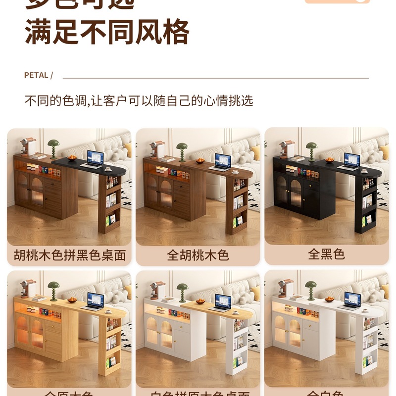 可伸缩吧台桌岛台餐边柜一体家用客厅隔断小户型阳台靠墙沙发边柜|undefined