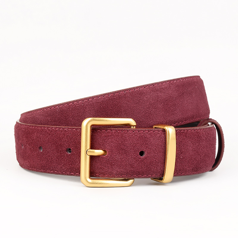 Angora red-gold buckle