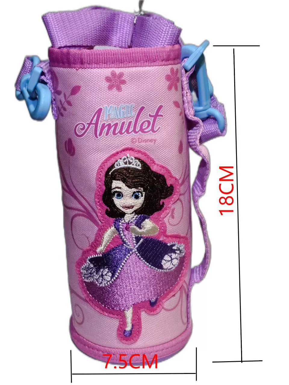 Cartoon genuine glass, children's bag strap, protective case, with embroidery