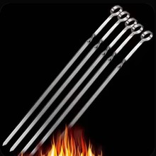 俄罗斯烧烤签不锈钢扭纹烤签户外烧烤羊牛鸡肉串BBQ烤针烧烤针