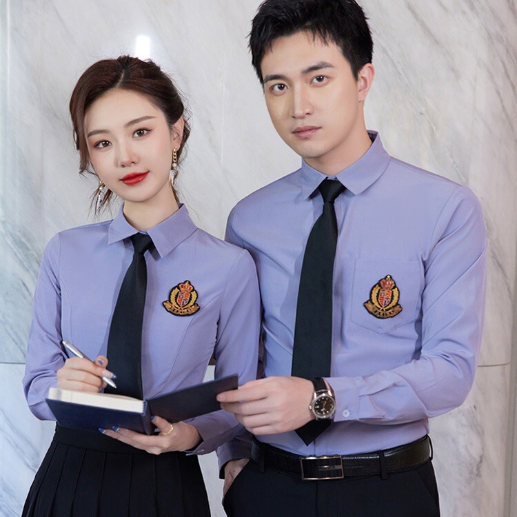 Men's and women's business wear shirt hotel bar ktv Billiards Club front desk cashier waiter work clothes shirt