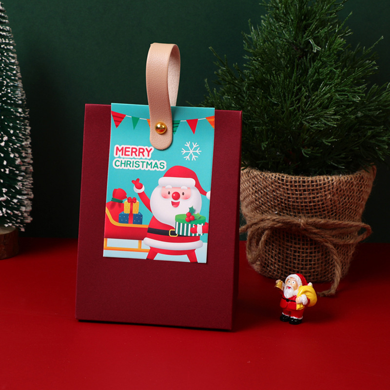 2025 新しいレザーハンドル紙箱空箱クリスマスクリスマスイブキャンディギフト包装ボックスメーカー準備ができて|undefined