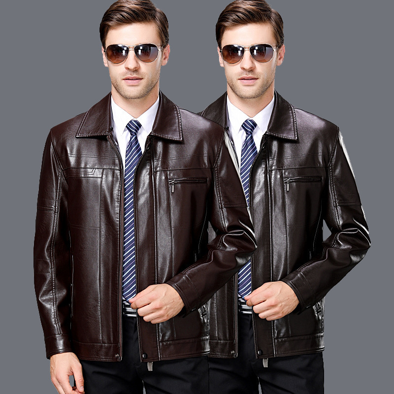Kişi dəri kurtka, qalın astarlı, payızlıq-qışlıq model
