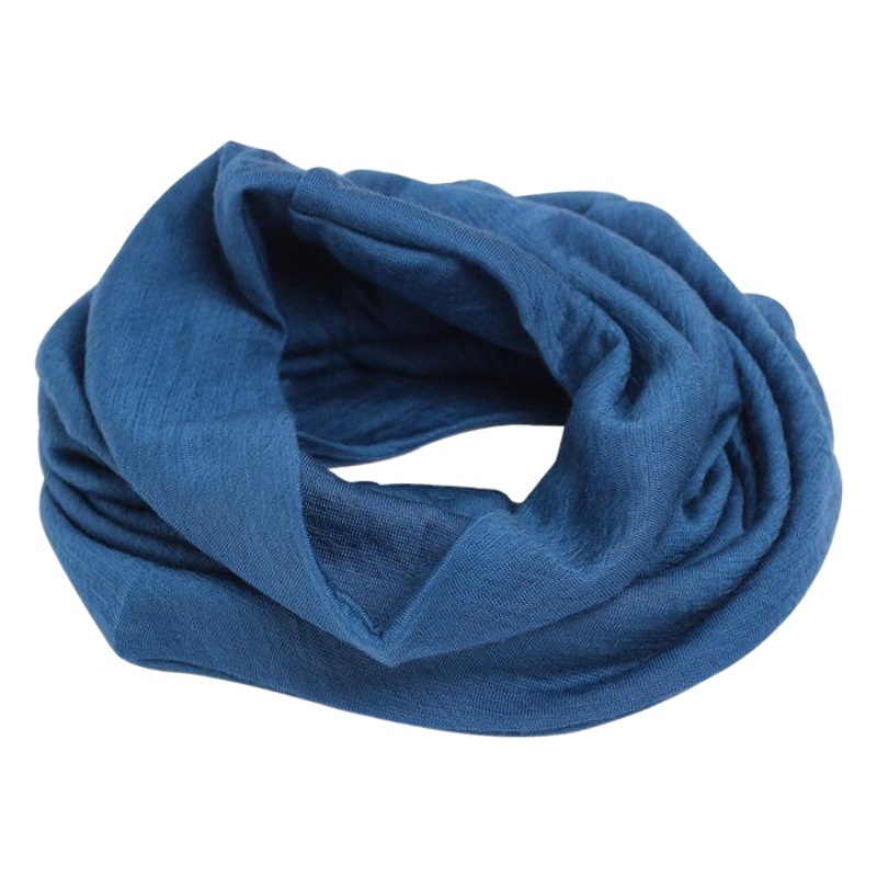 Huaye 100% Wool Warm Pullover Neck Scarf for Women, Solid Color Scarf, Double-Layer Autumn and Winter Versatile Neck Protector, Small Scarf