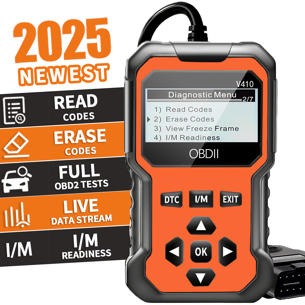 2025 OBD2 Scanner Car Diagnostic Device Code Reader Engine Fault Detector OBD Car Tester