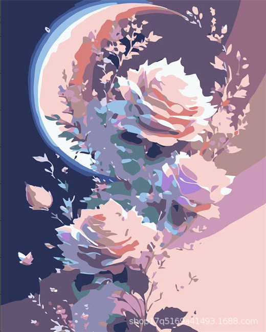 Pintura al óleo digital DIY pintura al óleo hecha a mano para colorear lona núcleo de pintura acrílica serie de estilo explosivo al por mayor y al por menor