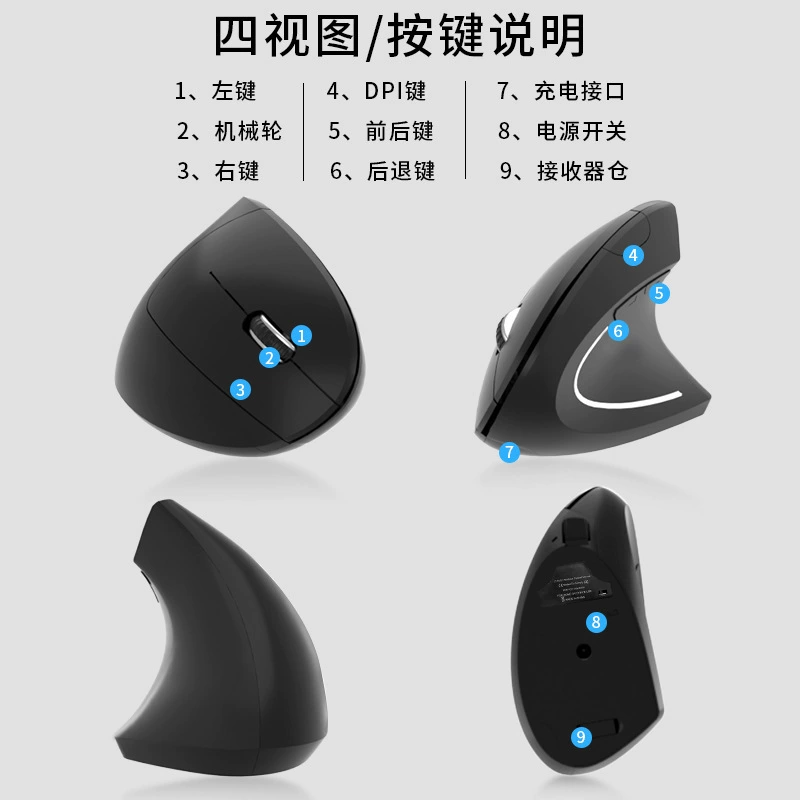 Безпроводная мышь с беспроводной зарядкой, Bluetooth, оптовая продажа, (-border торговля)