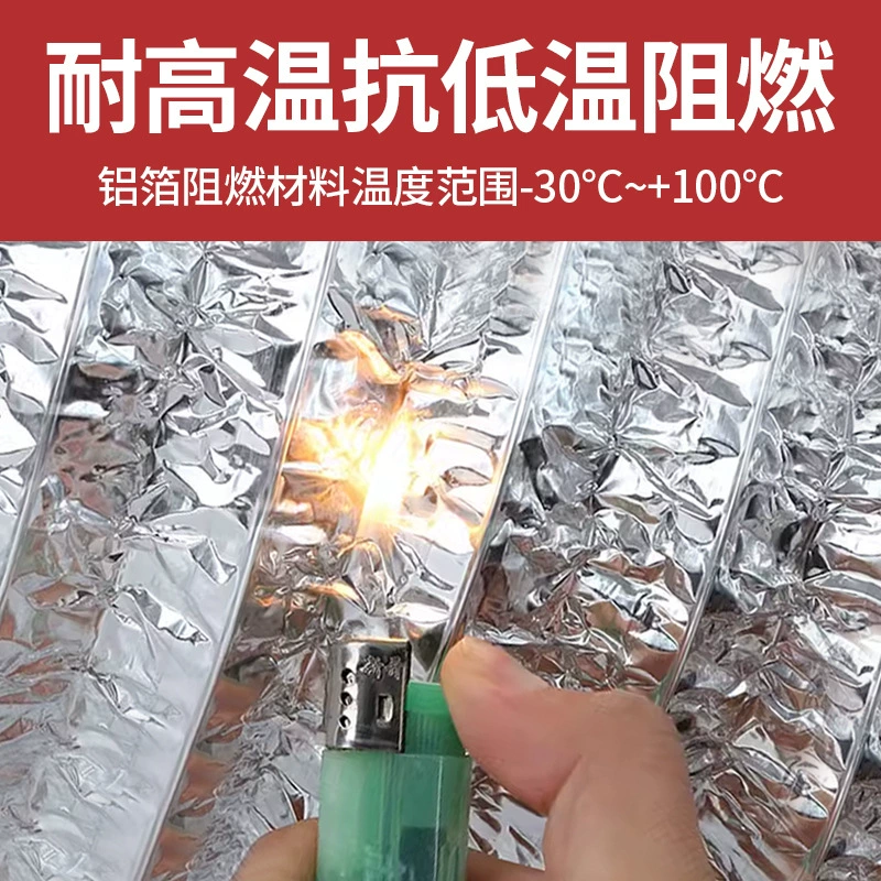 Flexible aluminum foil exhaust duct, reinforced thickened, diameters 80–200 mm, lengths 1,5/2/3 m