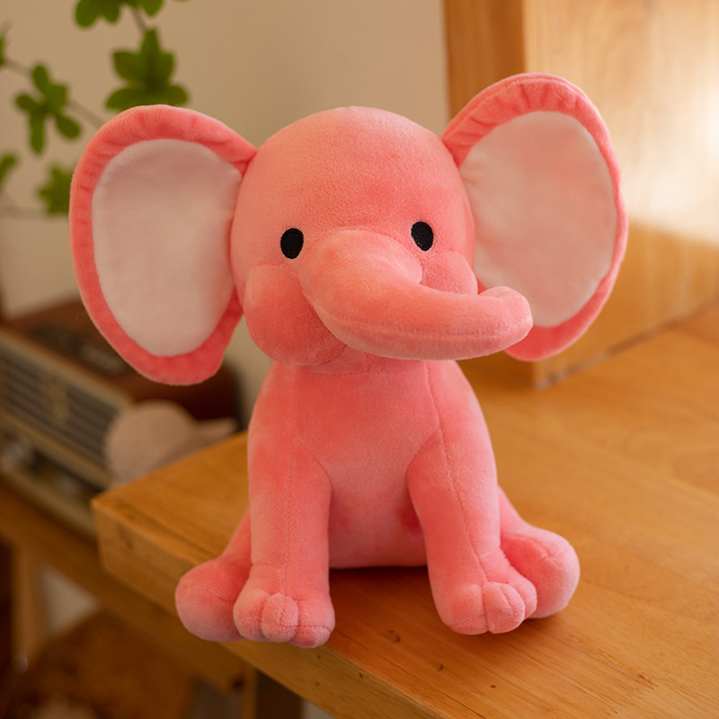 Niedliches schlafendes Elefanten-Plüschtier, beruhigendes Baby-Kuscheltier, Unisex-Stoffpuppe für Babys ab 6 Jahren_voghion.com