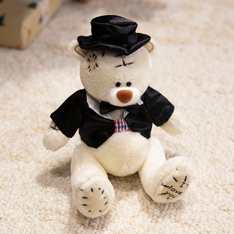 Oso de pudín transfronterizo, papas fritas, muñeco de oso de peluche, doctorado de graduación, muñeco de trapo, muñeco de peluche, muñeco de peluche para niños al por mayor