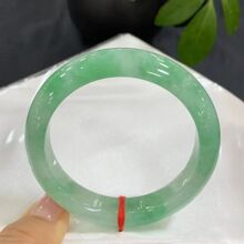 【带证书】高端珠宝翡翠手镯冰种果绿色天然A级翡翠玉手镯正圆镯