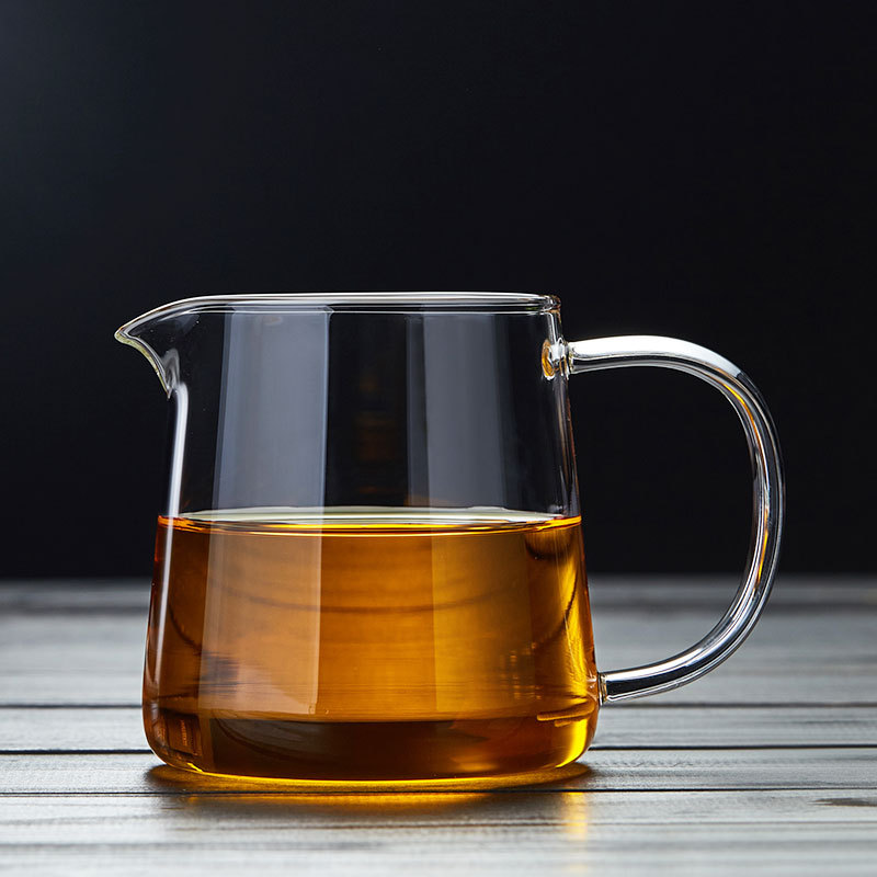 玻璃公道杯一体茶漏套装加厚耐热高温日式茶滤家用茶具茶海分茶器