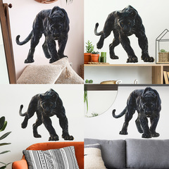 外貿優雅兇猛黑豹兒童臥室宿舍玄關家居裝飾牆貼貼紙自粘批發跨境