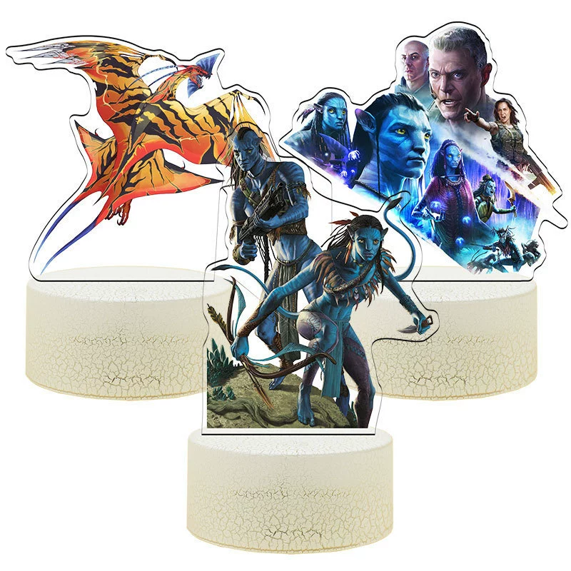 Акриловый LED-ночник Avatar 3 «Огонь и Пепел», 16 цветов, сенсорная подставка, 20,5×14,5×6 см