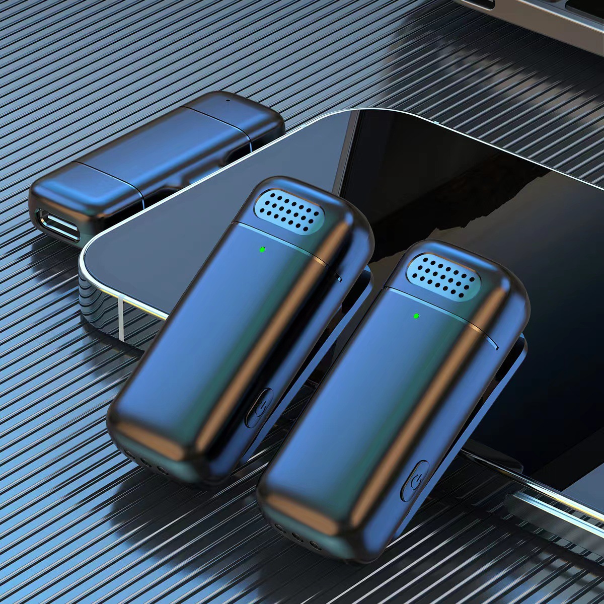 K6 inalámbrico collar clip de micrófono con almacén de carga pantalla digital núcleo amarillo uno para dos MICRÓFONO INALÁMBRICO grabación transfronteriza caliente