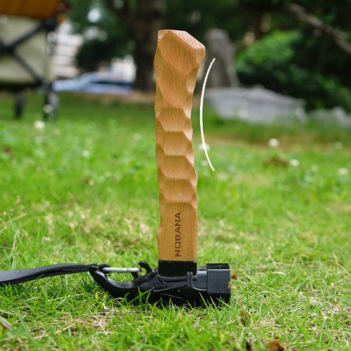 NOBANA outdoor multi-functional camping hammer stainless steel canopy tent hammer beech handle household portable mini hammer