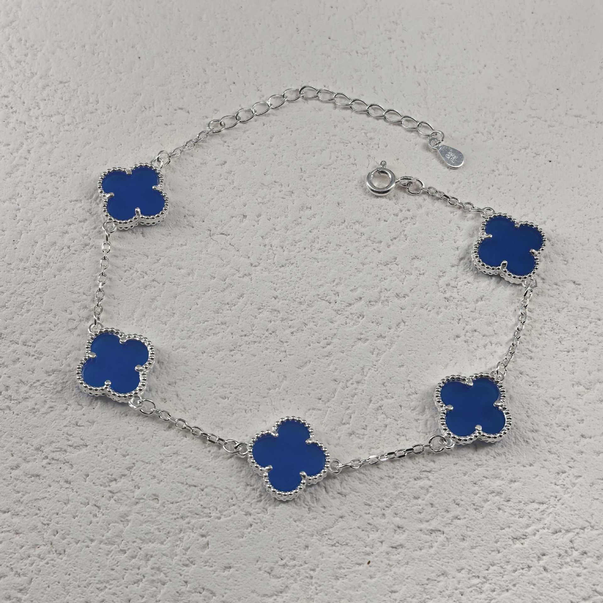 Classic cute blue silver bracelet