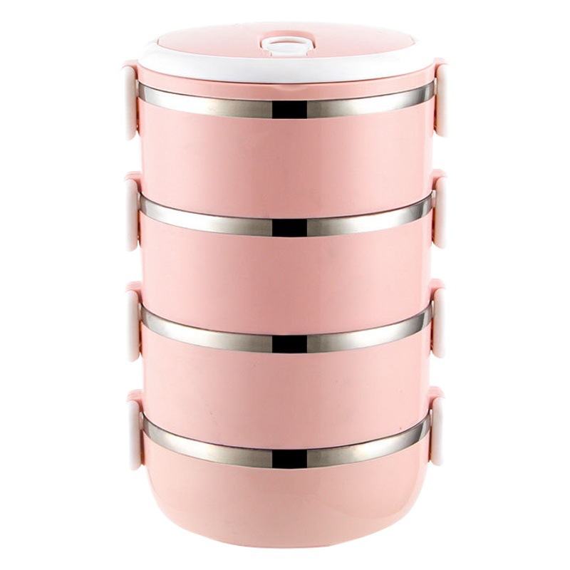 Caja de almuerzo con aislamiento de acero inoxidable caja de almuerzo de estudiante de dibujos animados caja de almuerzo de doble capa caja de almuerzo fresca sellada regalo