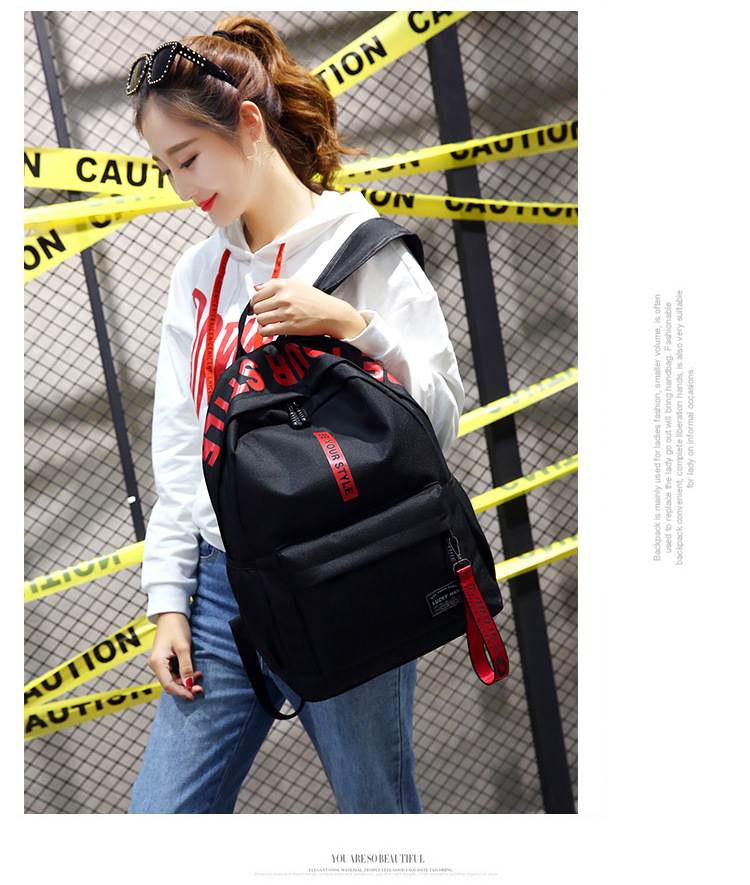 Waterproof Solid Color Daily Laptop Backpack display picture 1