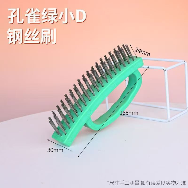 ワイヤーブラシの柄付きのプラスチック柄の暗号化4列5列6列の硬い鋼線大全工業家庭用の清潔な錆除去汚れ|undefined
