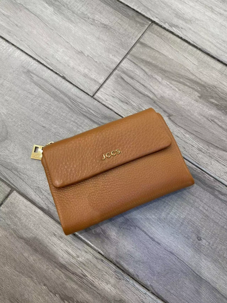  Folding universal leather wallet for men and women, genuine leather