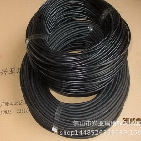 黑色3.0mm自熄管自熄套管白色纤维管高温套管硅树脂玻纤管