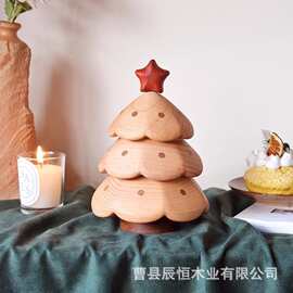 圣诞树收纳盒装饰珠宝饰品盒家居圣诞节装饰桌面储物盒糖果盒