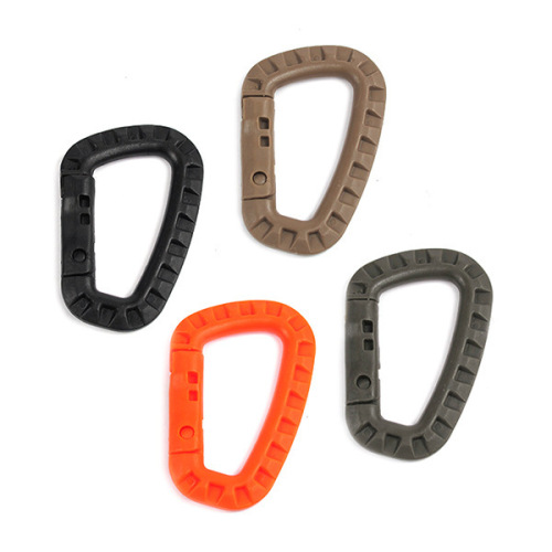 ITW lightweight medium-sized tactical outdoor carabiner mountaineering bag external plastic steel quick hook keychain D-shaped buckle
