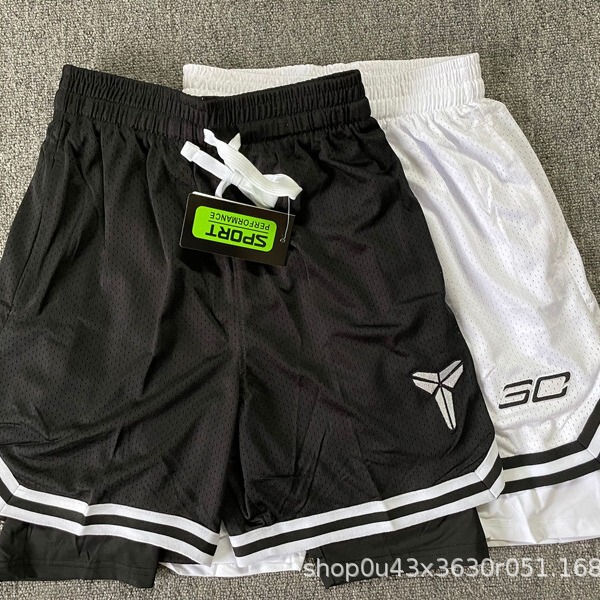 Cross-Border European Size Men's Quick-Dry Loose-Fitting American-Style Basketball Sports Quick-Dry Two-In-One Anti-Exposure Shorts