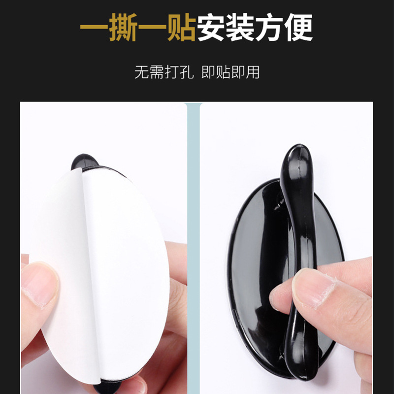 櫃門抽屜免打孔拉手衣櫃玻璃門輔助粘貼把手推拉移門門窗小拉手