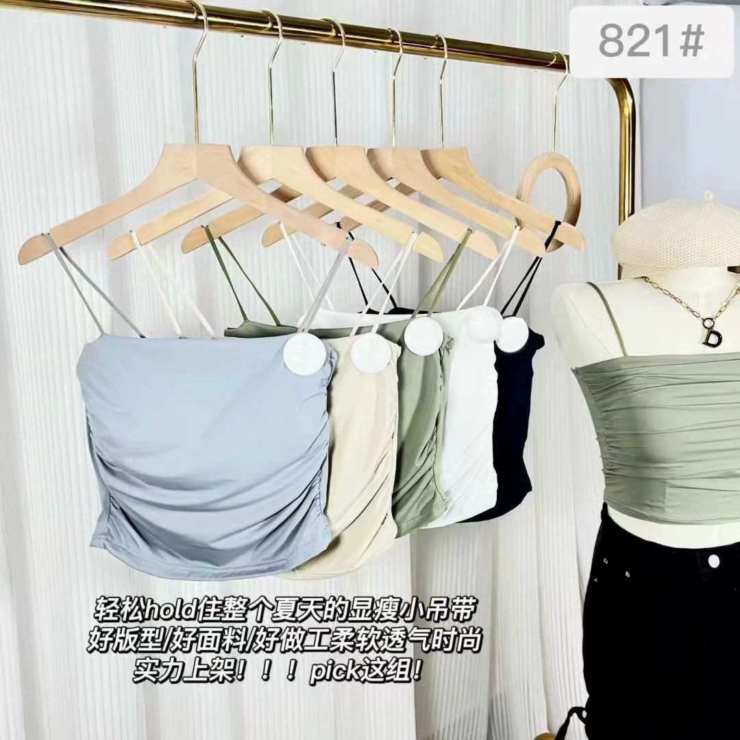 Summer silk fitted tank top, tube top