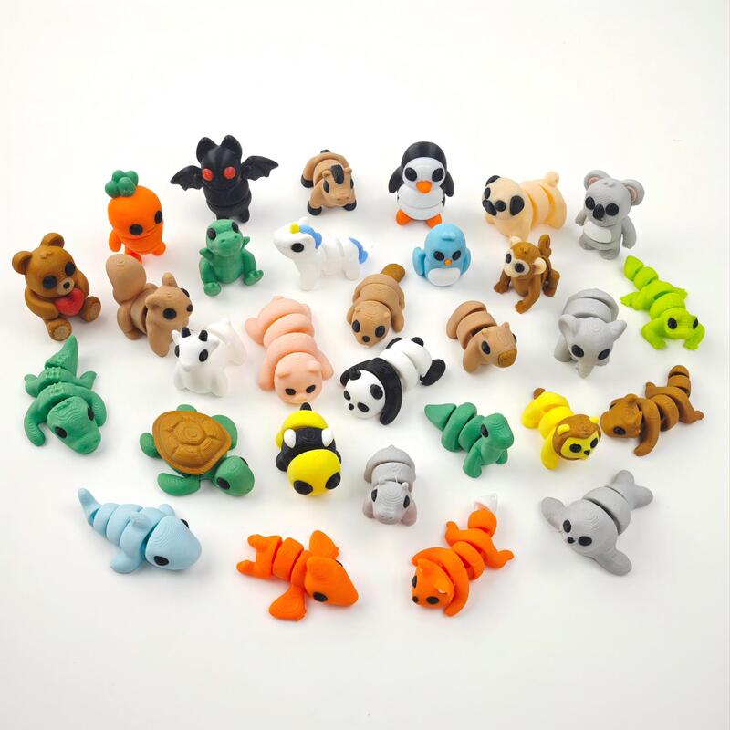 3Dプリントで作られた動物のおもちゃ、子供用置物、野生の様々な可愛いフィギュア、DIY手作り、クリエイティブな作品|undefined