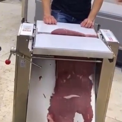 Máquina de corte automático 500 de carne rápida y continua 304 acero inoxidable corte de carne de carne de carne comercial