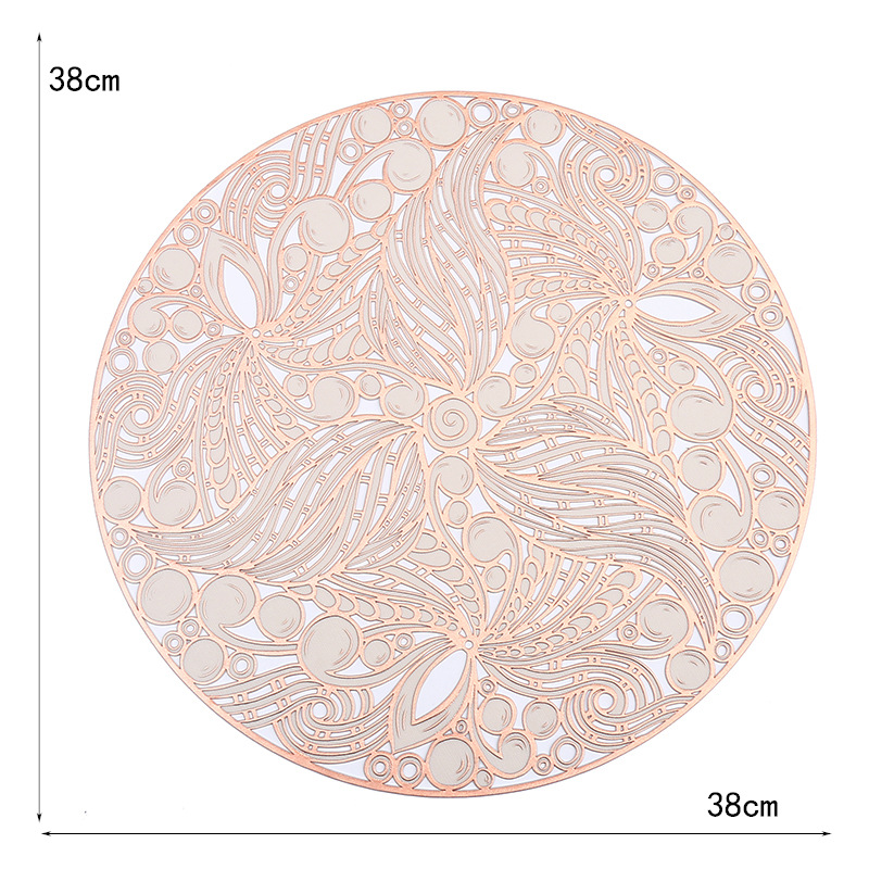 Transfronterizos circular PVC almohadilla creativa vid hueco almohadilla de café aislante térmico de alta calidad aislamiento de restaurante de lujo ligero
