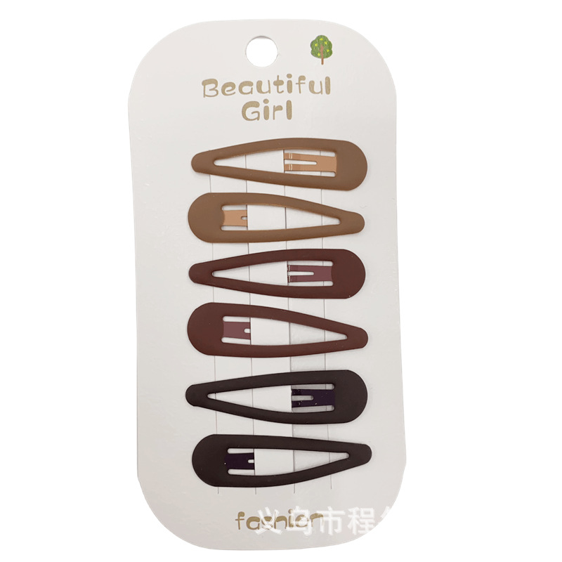 Horquilla mate 4.8cm con diseño de gota, pintura de goma – para niños, venta caliente transfronteriza.