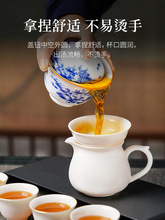 蓋碗單個家用陶瓷三才泡茶碗帶蓋敬茶碗大號不燙手青花瓷茶具茶杯