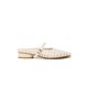 Sheepskin Suyinyin Square Head Knitted Hollow Shoes Thick Heel All-Match Baotou Mary Jane Slippers Women's Half Slippers