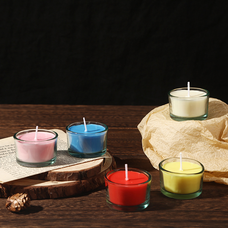 Vela de cristal Candelabro eliminación de humo cena romántica a la luz de las velas aceite esencial aromaterapia prueba de sabor de la vela