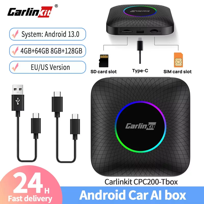 Carlinkit Car Lianyi CPC200-Tbox проводной к беспроводному Carplay Android умный интернет-бокс