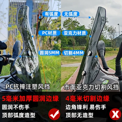 Motorcycle front windshield — windshield