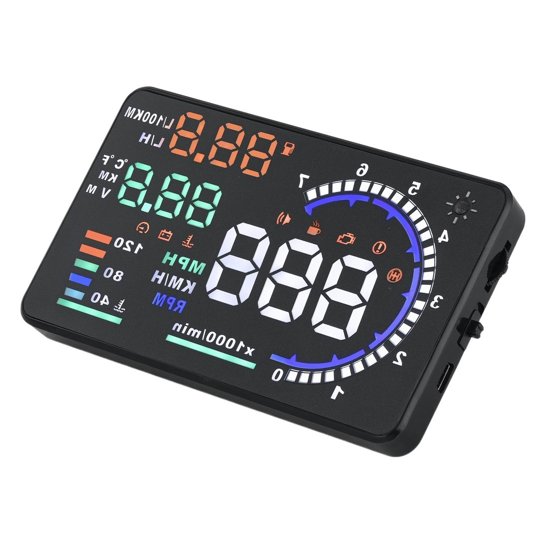 A8 Classic Car HUD проекционный дисплей Автомобиль OBD2 скорость температуры воды измеритель напряжения прямой завод HUD