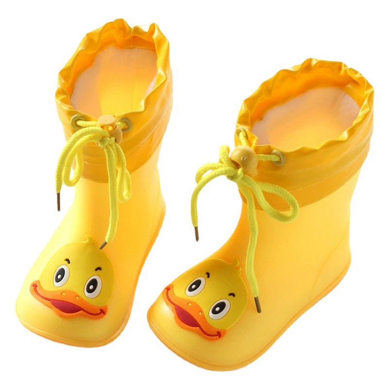 Съемные детские резиновые туфли на флисовой подкладке 1 младенческие и маленькие дети 3 сапоги для женщин и девочек, Водная обувь, детские милые и легкие галоши принцессы