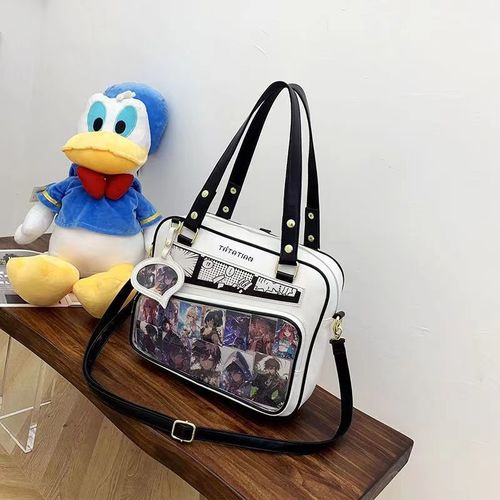 Fashion Pain Bag Casual Dual Shoulder Bag for Girls Comic Student Versatile Handbag Single Shoulder Bag